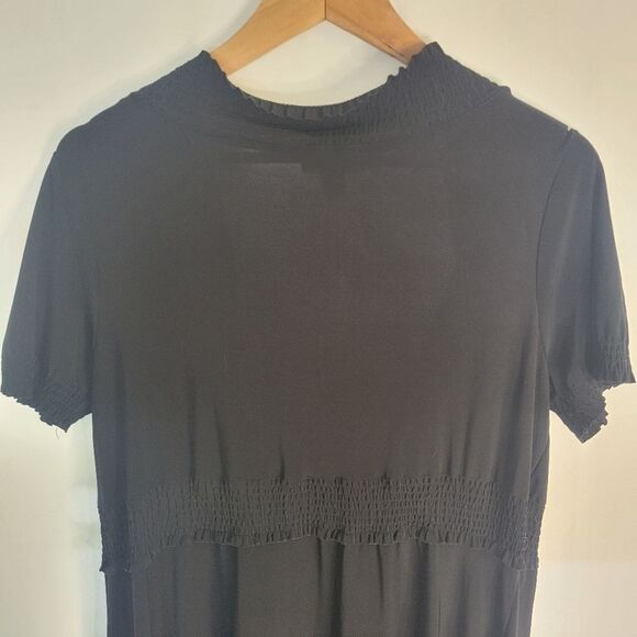 Talbot's Ruched Black Women's Dress - Picture 6 of 12